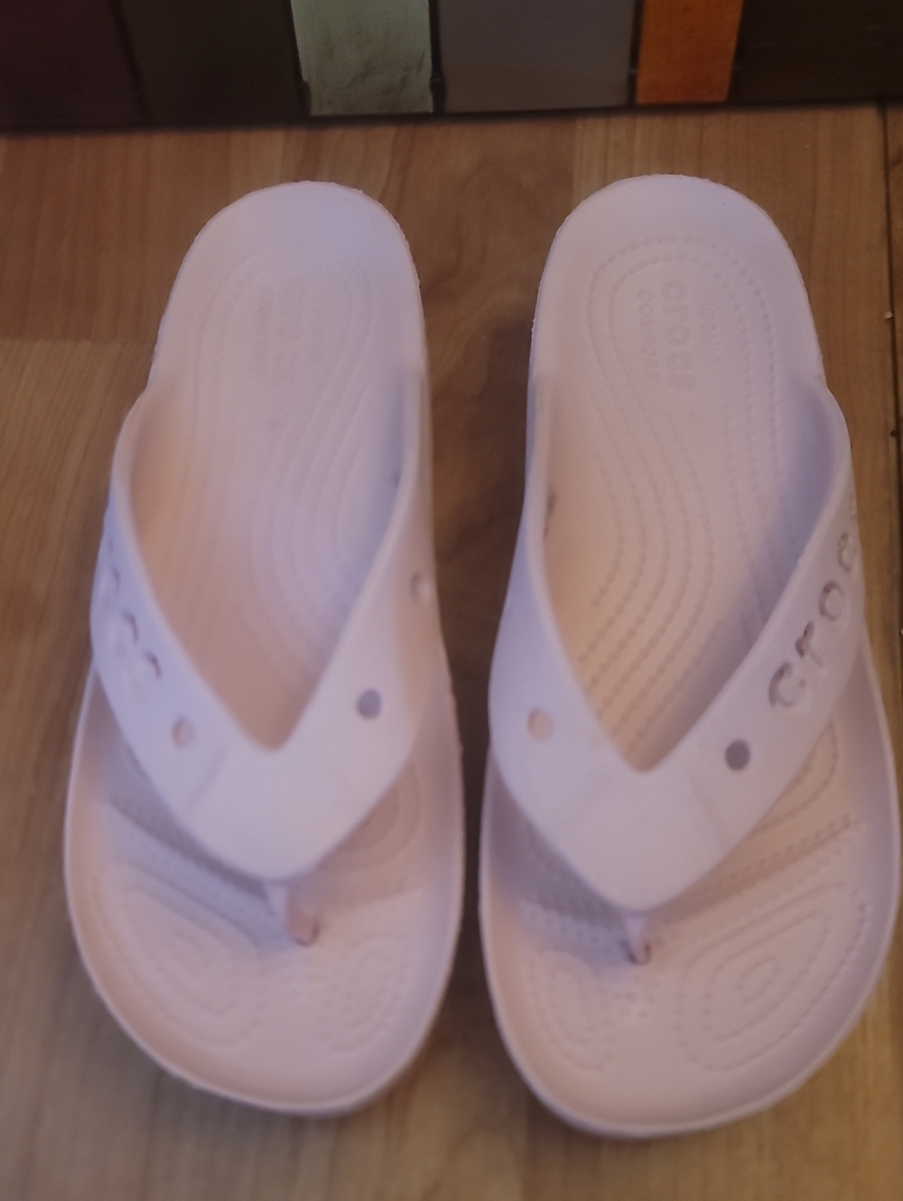CROCS Light Pink Flip Flops W9